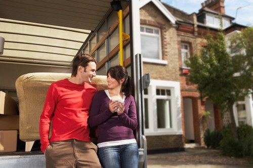 Residential moving day in Millbank with careful packing